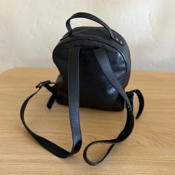 Frye Mini Olivia Black Leather Backpack - Picture 3 of 16